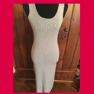 CATHERINE MELANDRINO  KNIT AND SEQUINS DRESS